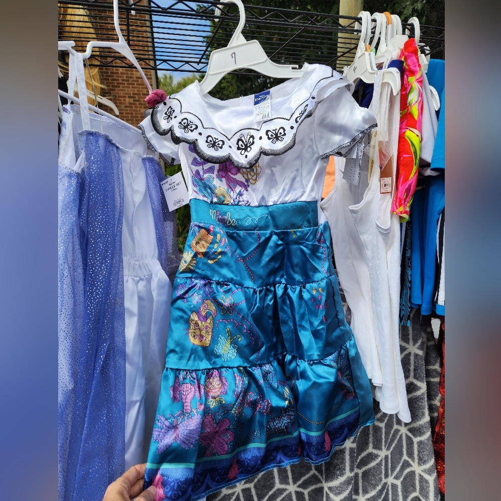 New Disney Encanto Encanto Dress White and Blue Dress